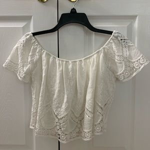 Off the shoulder lace top